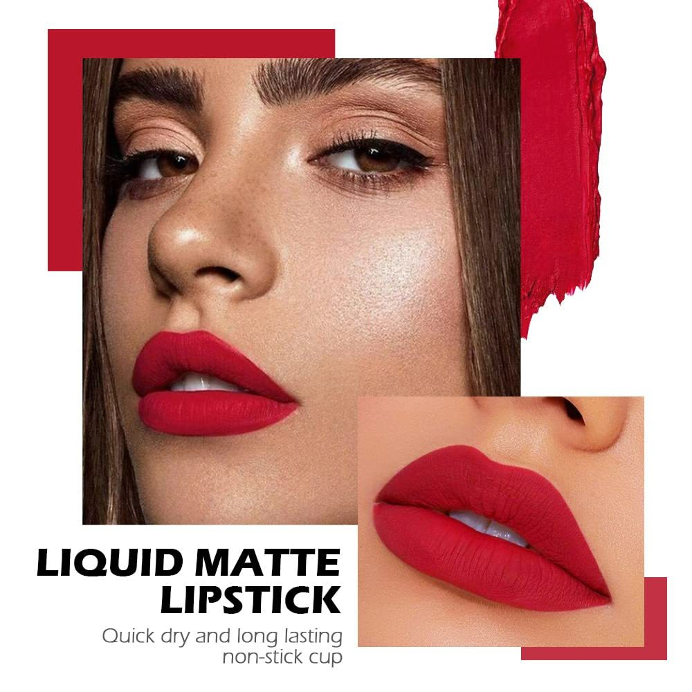 10-Piece Matte Waterproof Lip Gloss Set – Bold Color, All-Day Stay(2)